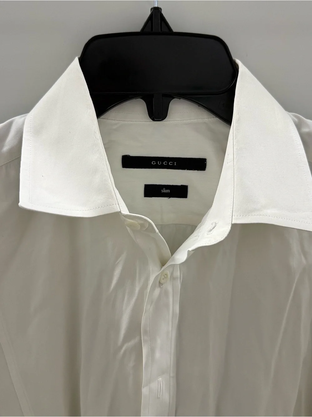 Gucci Men's White Long-Sleeve Dress Shirt